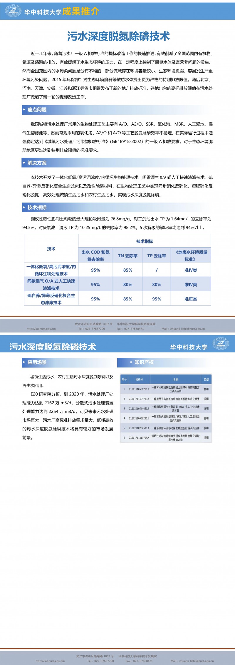 【成果推介】污水深度脫氮除磷技術